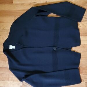 CHICO'S Dressy Black One-Button Cardigan